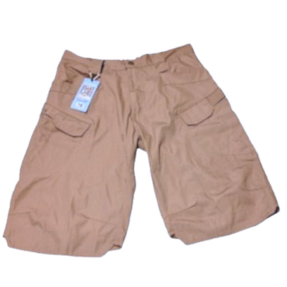 NWT Men's Tactical Ripstop Cargo Shorts 32" Waist 11" inseam 11" rise Tan/Brown